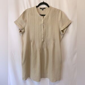Quince Women’s Short 100% Linen “Driftwood” Dress size L